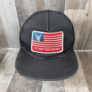 Stone Brewing Craft Beer Stitched Flag Logo Trucker Snapback Adult Hat Cap‎